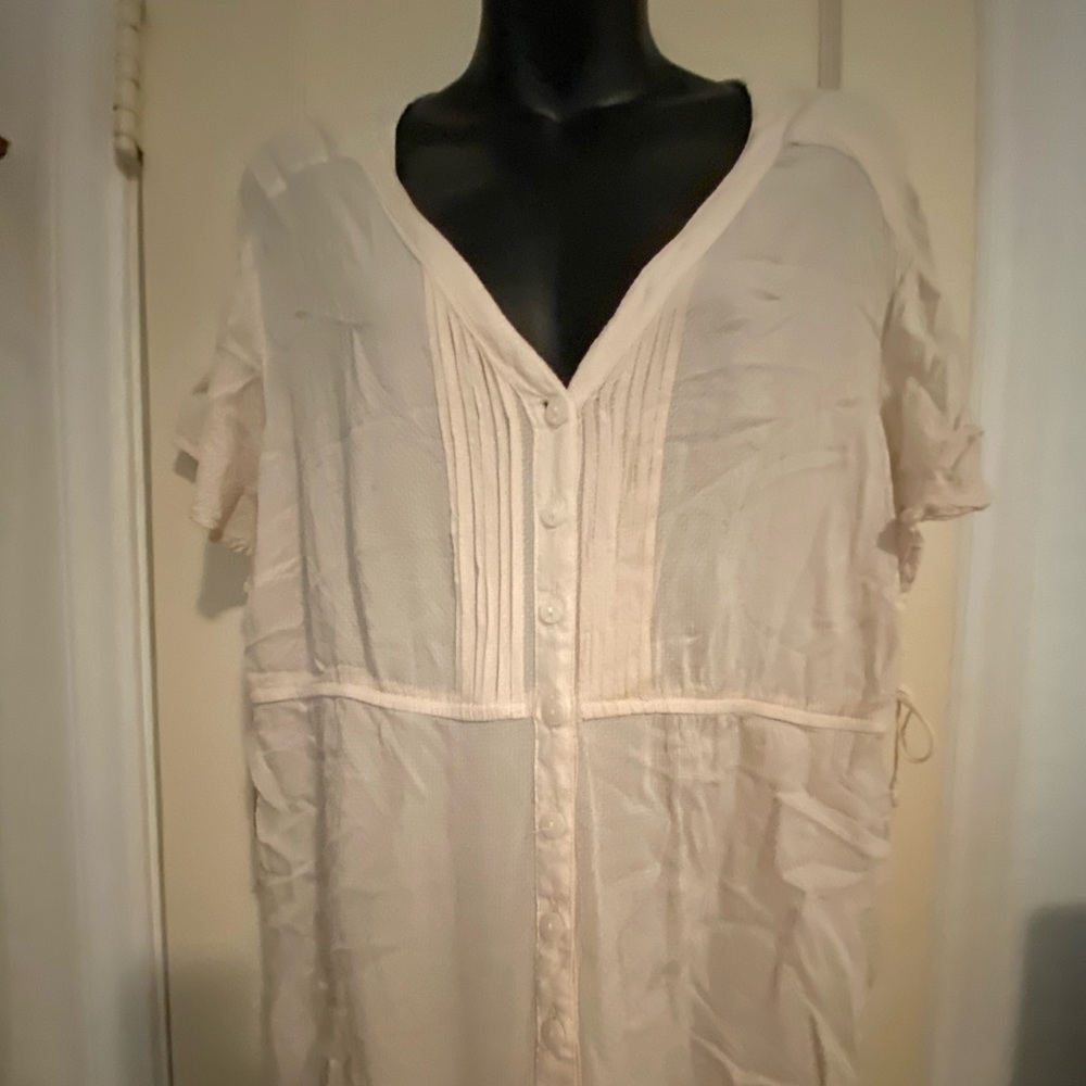 Torrid cream peasant top